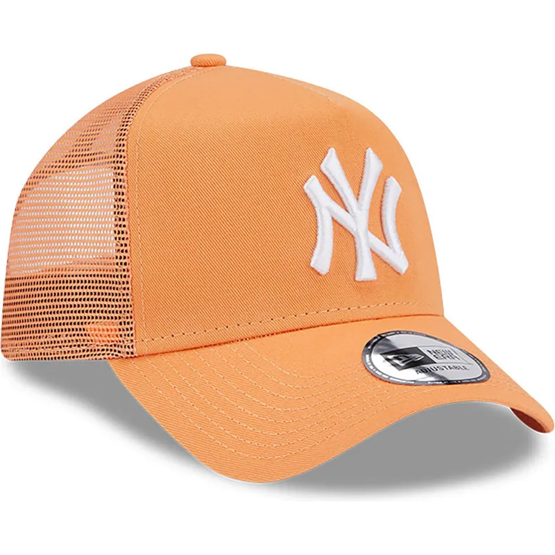 mutzen-gebogen-orange-snapback-a-frame-league-essential-der-new-york-yankees-mlb-von-new-era