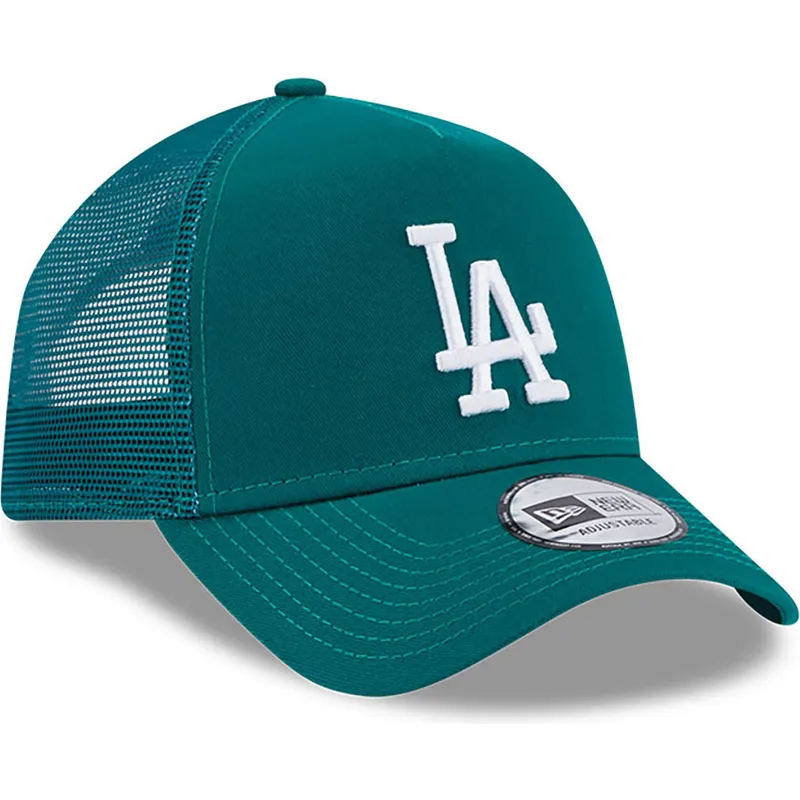 mutzen-gebogen-grun-snapback-a-frame-league-essential-der-los-angeles-dodgers-mlb-von-new-era