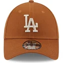 mutzen-gebogen-braun-verstellbares-band-9forty-league-essential-der-los-angeles-dodgers-mlb-von-new-era