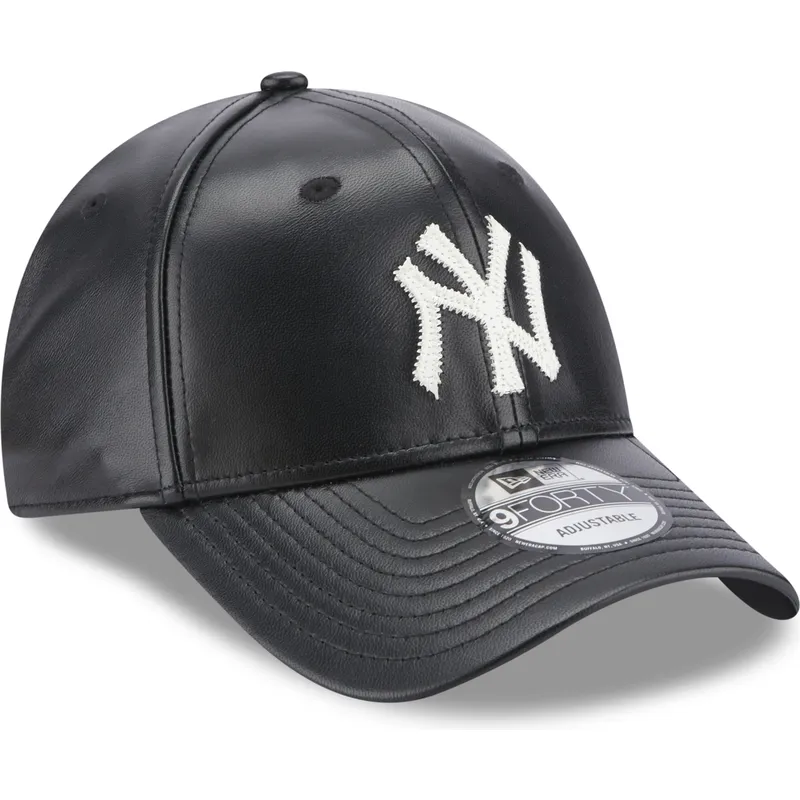 mutzen-gebogen-schwarz-verstellbares-band-9forty-leather-der-new-york-yankees-mlb-von-new-era