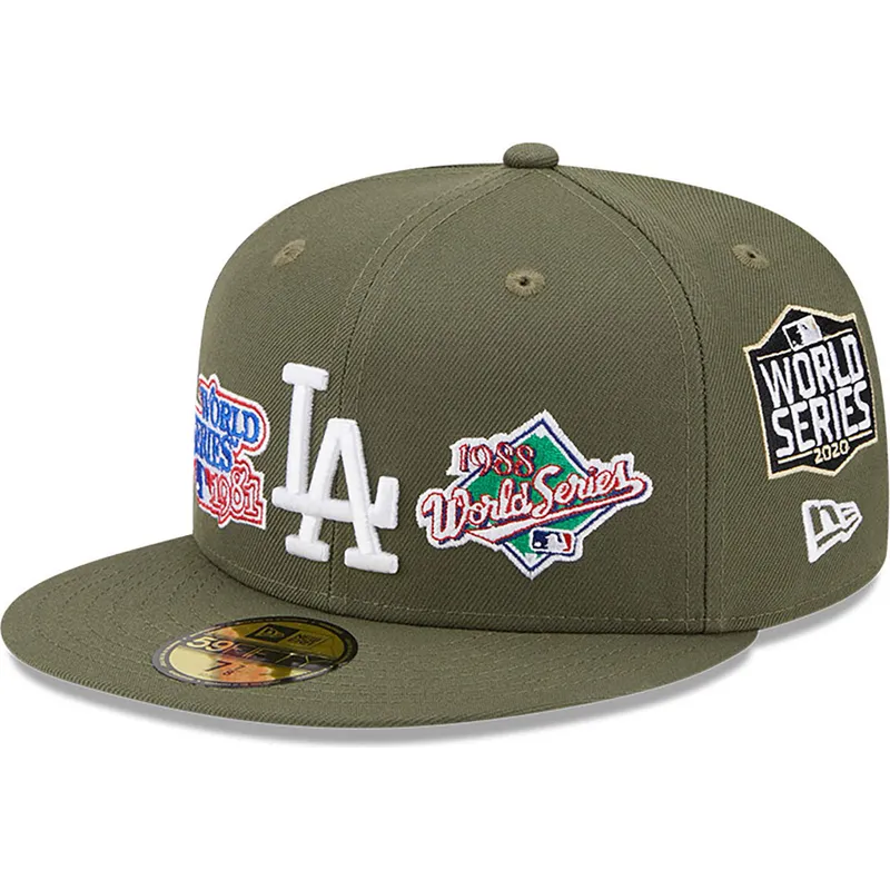mutzen-flach-grun-angepasst-59fifty-world-series-der-los-angeles-dodgers-mlb-von-new-era