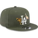 mutzen-flach-grun-snapback-9fifty-koi-fish-der-los-angeles-dodgers-mlb-von-new-era