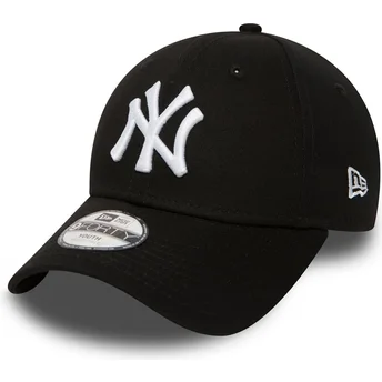 Mützen gebogen schwarz verstellbares band für Kinder 9FORTY Essential der New York Yankees MLB von New Era