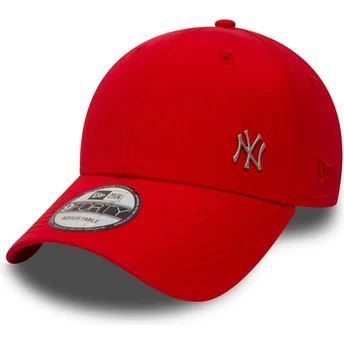 Mützen gebogen rot verstellbares band 9FORTY Flawless der New York Yankees MLB von New Era