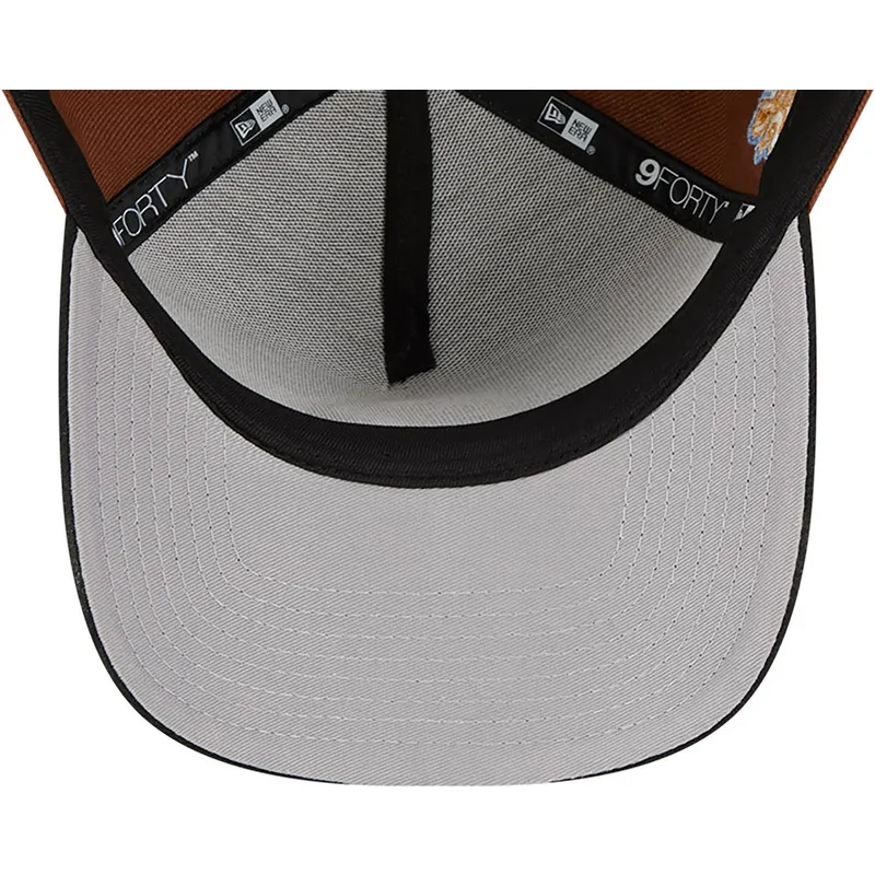 mutzen-gebogen-braun-snapback-9forty-a-frame-harvest-der-new-york-yankees-mlb-von-new-era