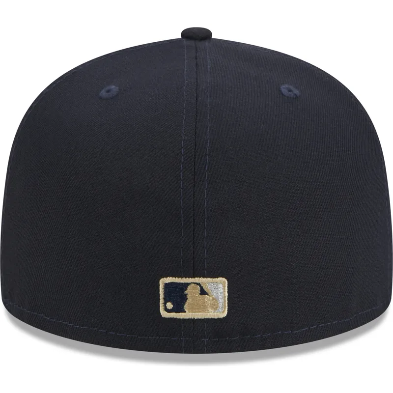mutzen-flach-marineblau-angepasst-59fifty-laurel-sidepatch-der-new-york-yankees-mlb-von-new-era