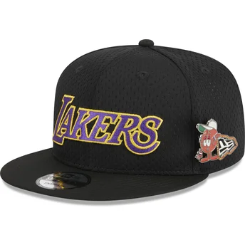 Mützen flach schwarz snapback 9FIFTY Post-Up Pin der Los Angeles Lakers NBA von New Era
