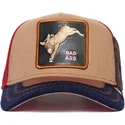 trucker-cap-braun-und-marineblau-esel-detention-seeker-ass-play-the-farm-von-goorin-bros