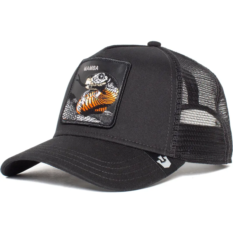 schwarze-trucker-kappe-schlange-mamba-the-farm-von-goorin-bros