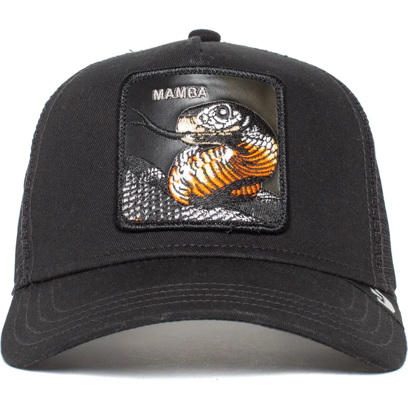 schwarze-trucker-kappe-schlange-mamba-the-farm-von-goorin-bros