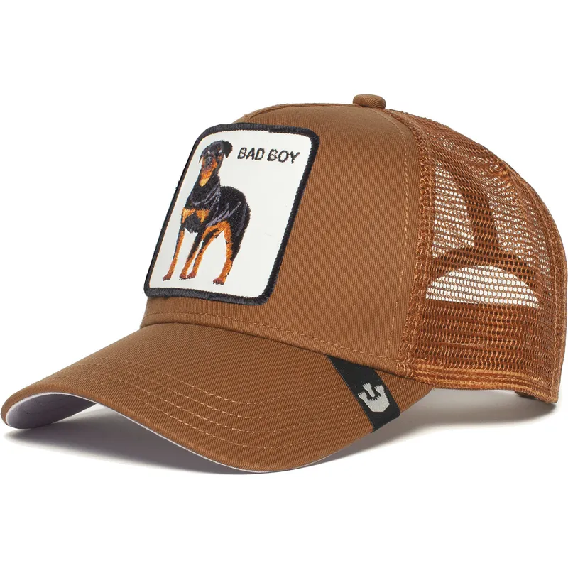 trucker-cap-braun-hund-rottweiler-the-baddest-boy-the-farm-von-goorin-bros trucker-cap-braun-hund-rottweiler-the-baddest-boy-the-farm-von-goorin-bros