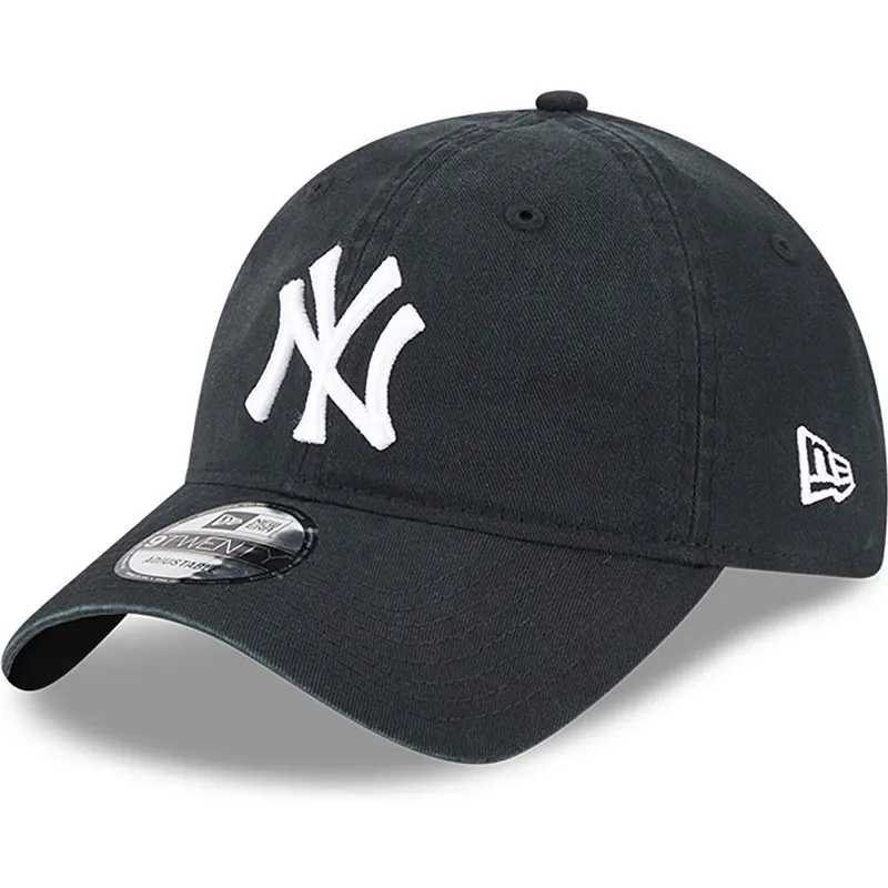 mutzen-gebogen-schwarz-verstellbares-band-9twenty-league-essential-der-new-york-yankees-mlb-von-new-era