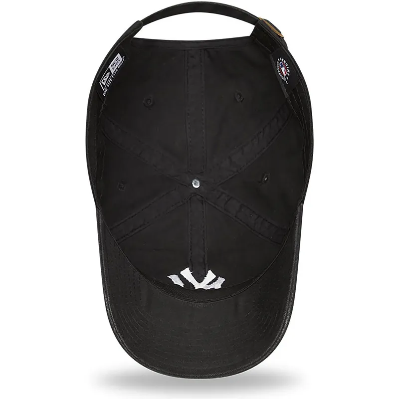 mutzen-gebogen-schwarz-verstellbares-band-9twenty-league-essential-der-new-york-yankees-mlb-von-new-era