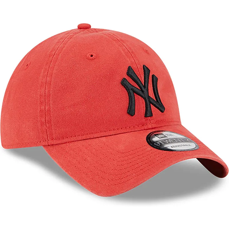 mutzen-gebogen-rot-verstellbares-band-negro-9twenty-league-essential-der-new-york-yankees-mlb-von-new-era
