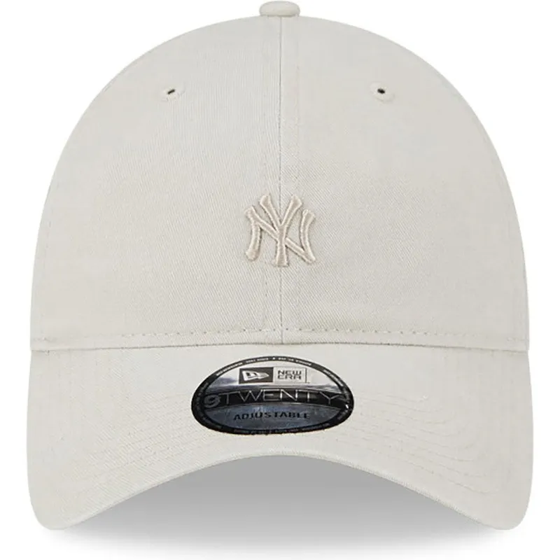 mutzen-gebogen-beige-verstellbares-band-9twenty-mini-der-new-york-yankees-mlb-von-new-era