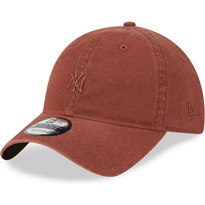 mutzen-gebogen-braun-verstellbares-band-9twenty-mini-der-new-york-yankees-mlb-von-new-era