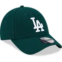 mutzen-gebogen-grun-verstellbares-band-9forty-essential-melton-wool-der-los-angeles-dodgers-mlb-von-new-era