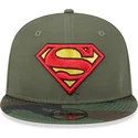 mutzen-flach-grun-snapback-fur-kinder-camuflaje-9fifty-der-superman-dc-comics-von-new-era