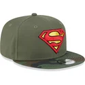 mutzen-flach-grun-snapback-fur-kinder-camuflaje-9fifty-der-superman-dc-comics-von-new-era