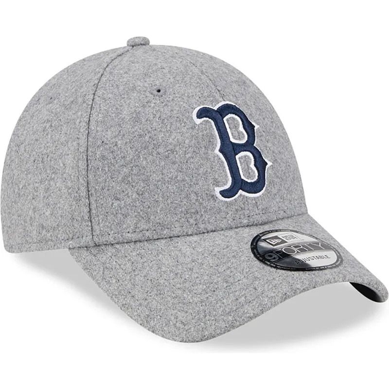 mutzen-gebogen-grau-verstellbares-band-9forty-essential-melton-wool-der-boston-red-sox-mlb-von-new-era mutzen-gebogen-grau-verstellbares-band-9forty-essential-melton-wool-der-boston-red-sox-mlb-von-new-era