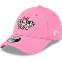 mutzen-gebogen-rosa-verstellbares-band-fur-kinder-9forty-der-petalo-burbuja-y-cactus-las-supernenas-von-new-era