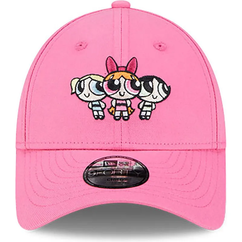 mutzen-gebogen-rosa-verstellbares-band-fur-kinder-9forty-der-petalo-burbuja-y-cactus-las-supernenas-von-new-era