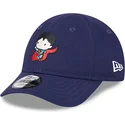 blaue-gebogene-verstellbare-kinderkappe-9forty-von-superman-dc-comics-von-new-era