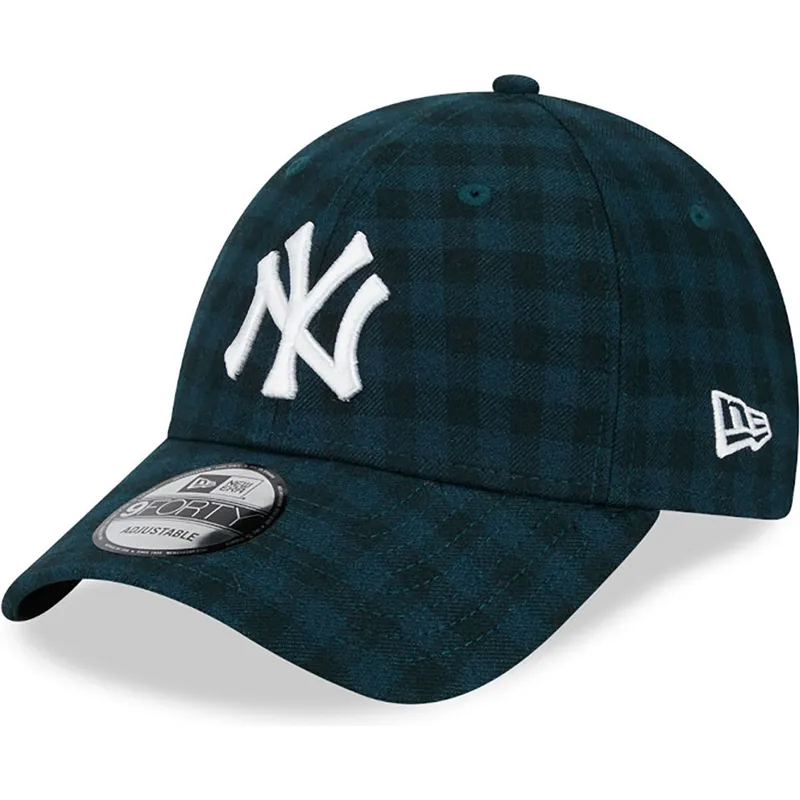 mutzen-gebogen-grun-verstellbares-band-9forty-flannel-der-new-york-yankees-mlb-von-new-era