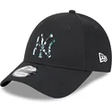 mutzen-gebogen-schwarz-verstellbares-band-9forty-seasonal-infill-der-new-york-yankees-mlb-von-new-era