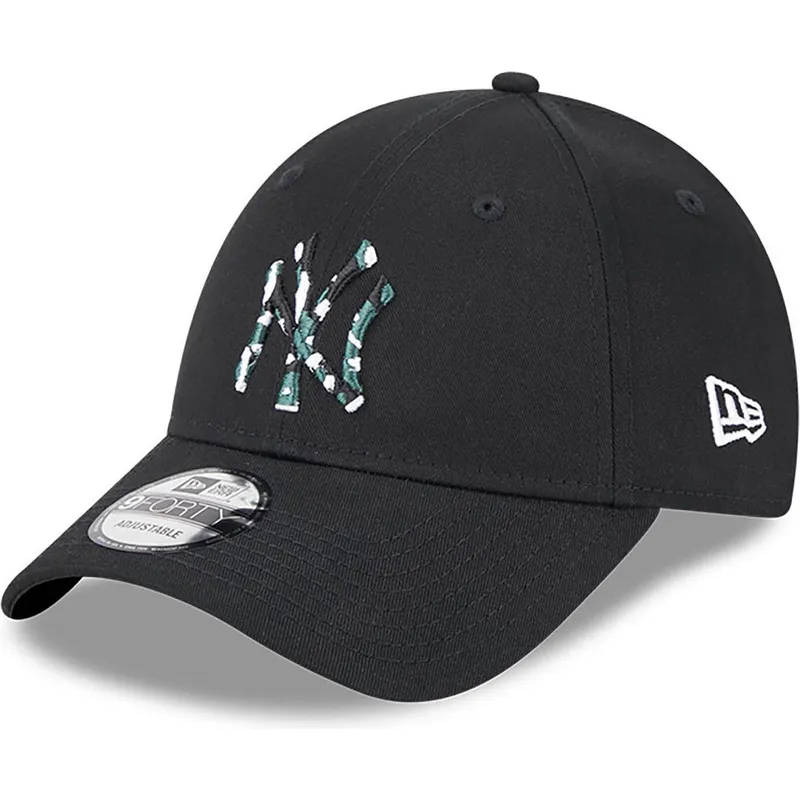 mutzen-gebogen-schwarz-verstellbares-band-9forty-seasonal-infill-der-new-york-yankees-mlb-von-new-era