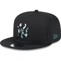 mutzen-flach-schwarz-snapback-9fifty-seasonal-infill-der-new-york-yankees-mlb-von-new-era