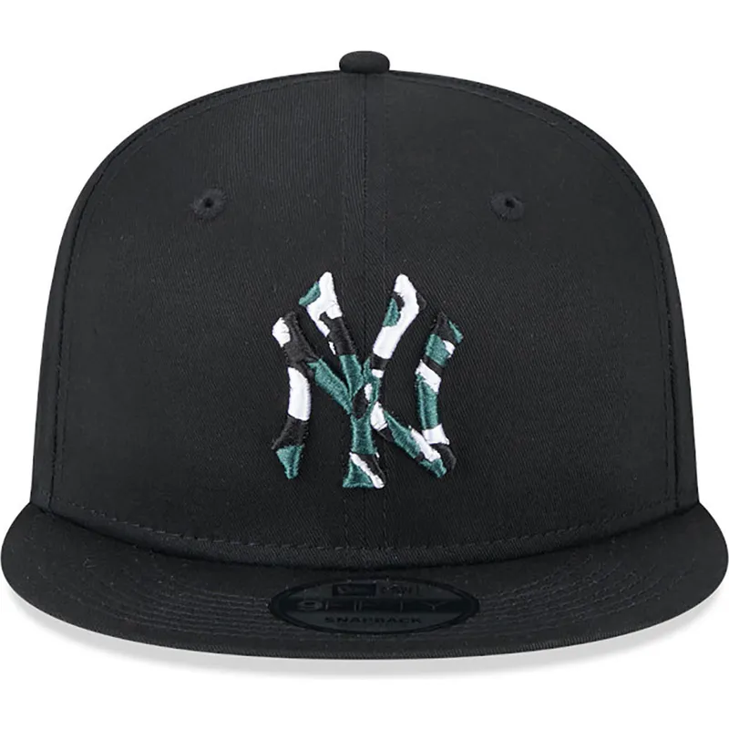 mutzen-flach-schwarz-snapback-9fifty-seasonal-infill-der-new-york-yankees-mlb-von-new-era