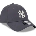 mutzen-gebogen-grau-verstellbares-band-9forty-metallic-der-new-york-yankees-mlb-von-new-era