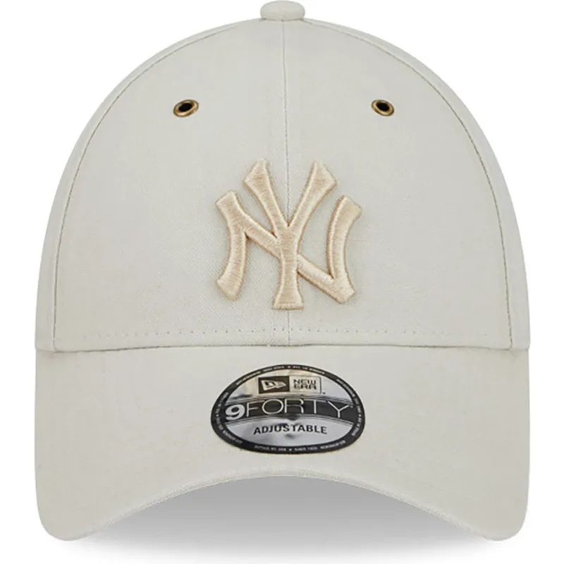 mutzen-gebogen-beige-verstellbares-band-9forty-washed-canvas-der-new-york-yankees-mlb-von-new-era