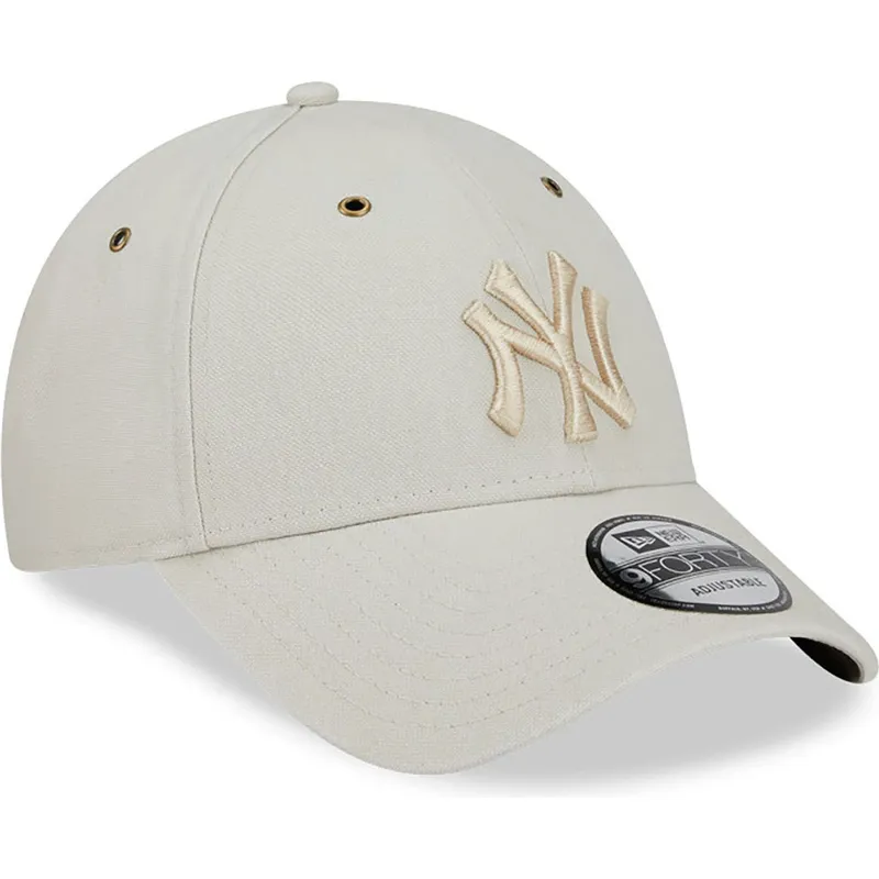 mutzen-gebogen-beige-verstellbares-band-9forty-washed-canvas-der-new-york-yankees-mlb-von-new-era