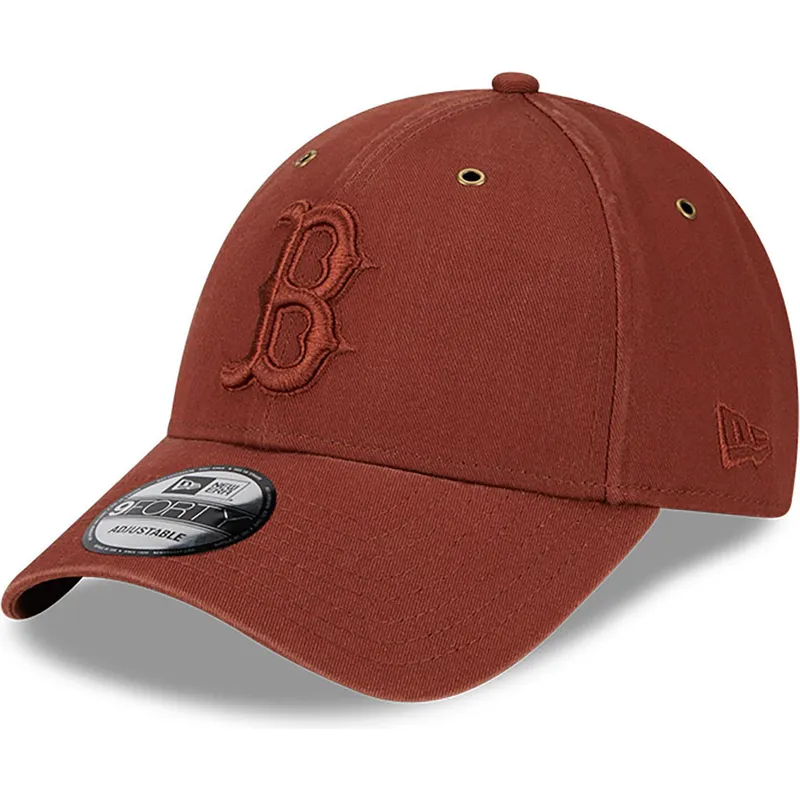 mutzen-gebogen-braun-verstellbares-band-9forty-washed-canvas-der-boston-red-sox-mlb-von-new-era