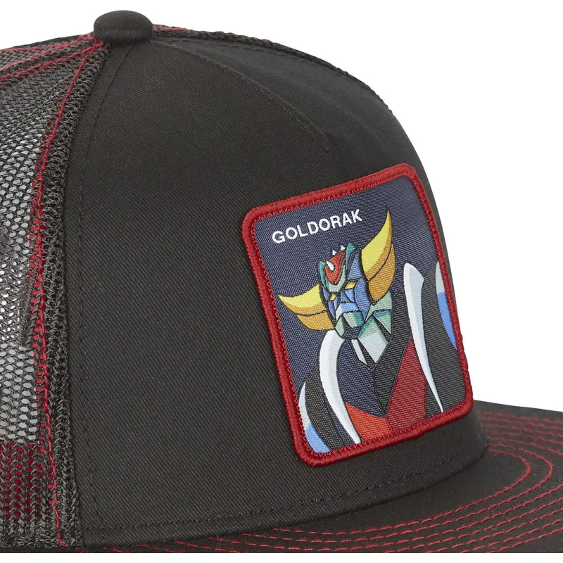 mutzen-flach-schwarz-snapback-robot-grendizer-robot-grendizer-von-capslab