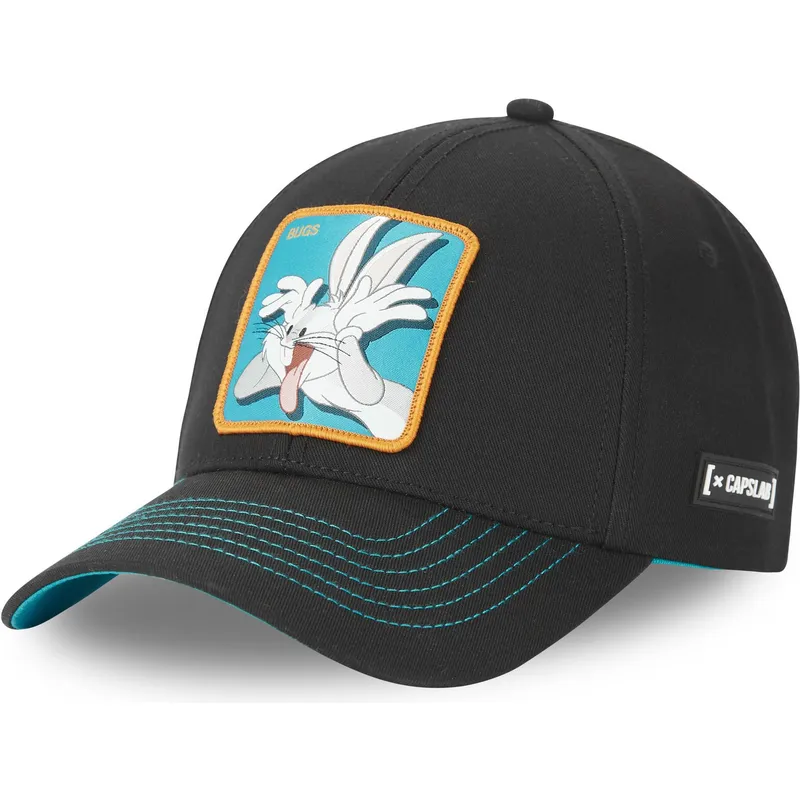 schwarze-verstellbare-curved-cap-bugs-bunny-bu3-looney-tunes-von-capslab