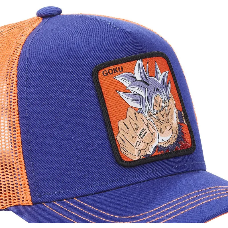 trucker-cap-marineblau-und-orange-fur-jungen-son-goku-ultra-instinct-kid-ult1-dragon-ball-von-capslab