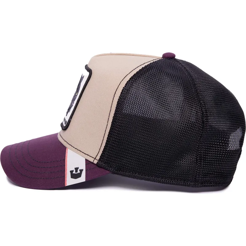 trucker-cap-beige-und-violett-panther-mv-panther-the-farm-mvp-von-goorin-bros