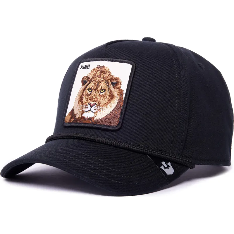 schwarze-gebogene-snapback-kappe-lowe-king-100-the-farm-all-over-canvas-von-goorin-bros