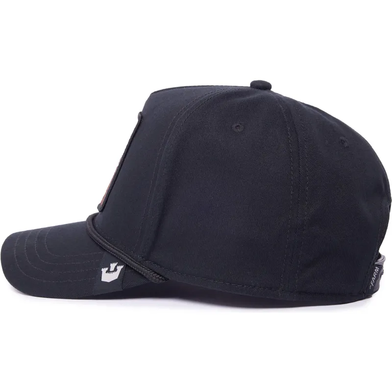 schwarze-gebogene-snapback-kappe-lowe-king-100-the-farm-all-over-canvas-von-goorin-bros