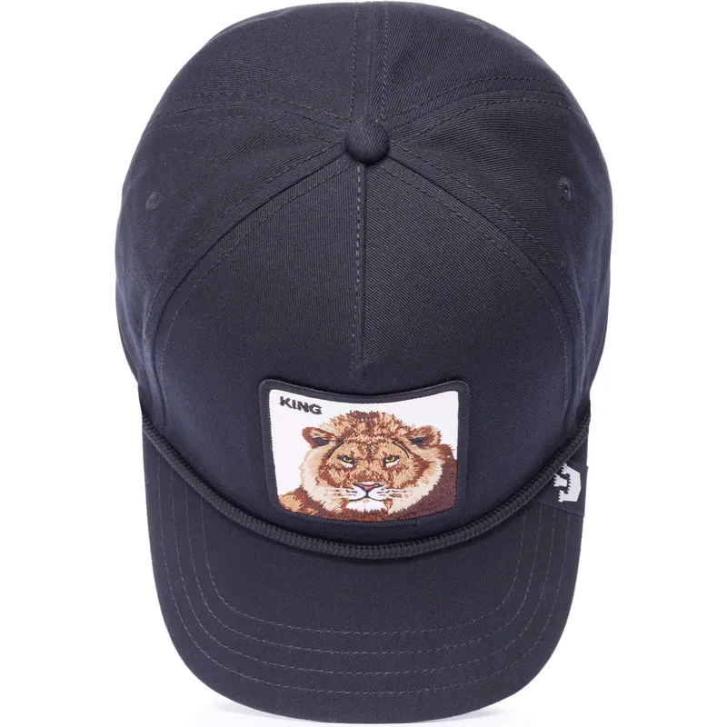 schwarze-gebogene-snapback-kappe-lowe-king-100-the-farm-all-over-canvas-von-goorin-bros