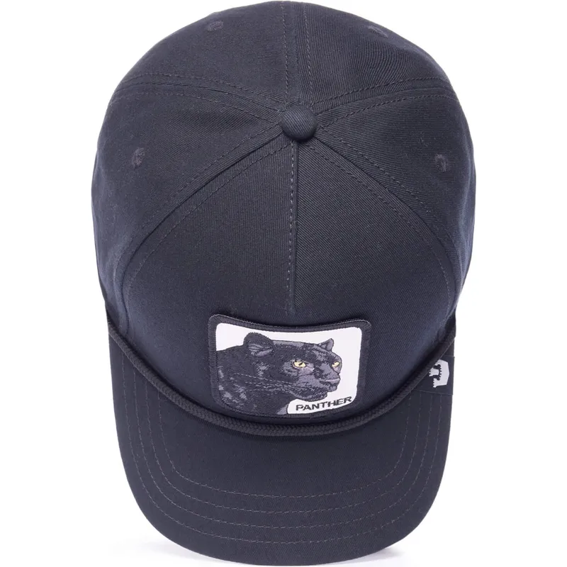 schwarze-gebogene-snapback-kappe-panther-panther-100-the-farm-all-over-canvas-von-goorin-bros