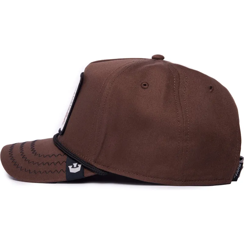braune-gebogene-snapback-kappe-stachelschwein-prick-porcupine-100-the-farm-all-over-canvas-von-goorin-bros braune-gebogene-snapback-kappe-stachelschwein-prick-porcupine-100-the-farm-all-over-canvas-von-goorin-bros