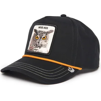 Mützen gebogen schwarz snapback Wise Owl 100 The Farm All Over Canvas The Farm Goorin Bros.
