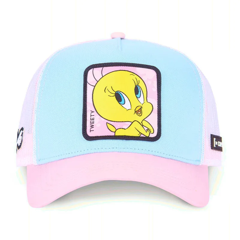 mutzen-gebogen-blau-snapback-tweety-looney-tunes-von-capslab