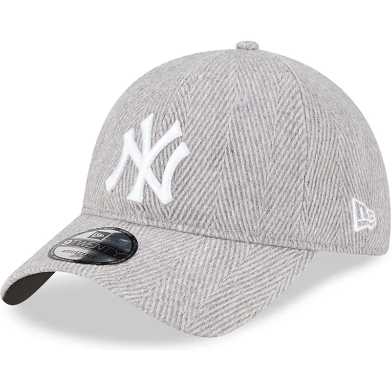 mutzen-gebogen-grau-verstellbares-band-9twenty-herringbone-der-new-york-yankees-mlb-von-new-era mutzen-gebogen-grau-verstellbares-band-9twenty-herringbone-der-new-york-yankees-mlb-von-new-era