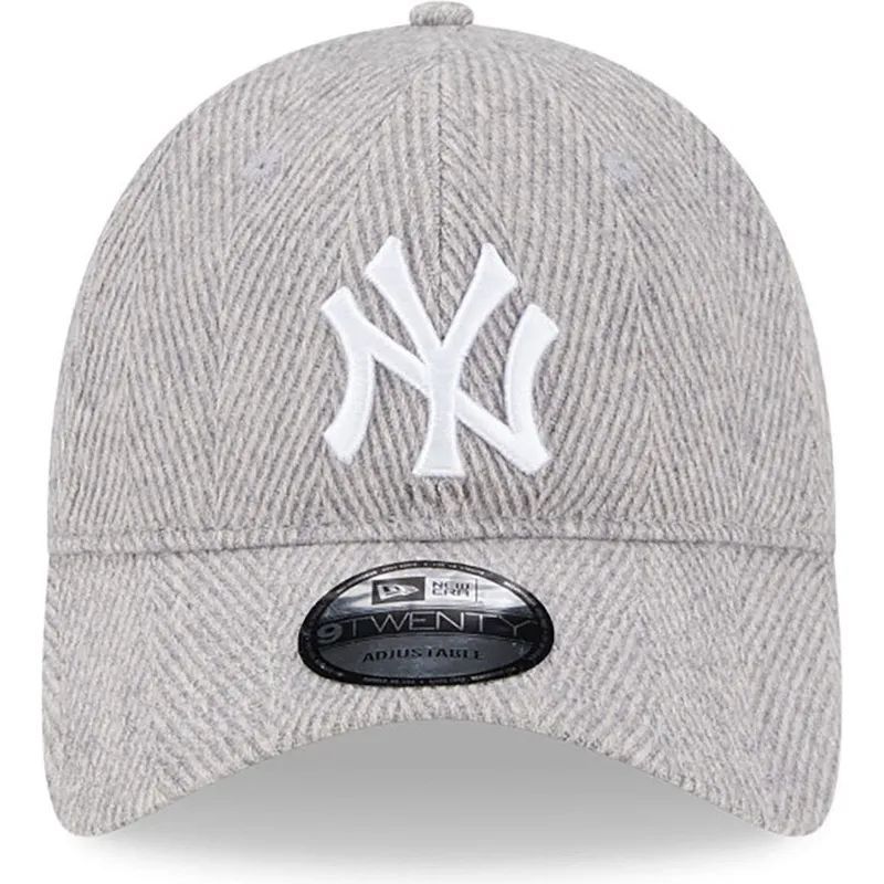 mutzen-gebogen-grau-verstellbares-band-9twenty-herringbone-der-new-york-yankees-mlb-von-new-era mutzen-gebogen-grau-verstellbares-band-9twenty-herringbone-der-new-york-yankees-mlb-von-new-era