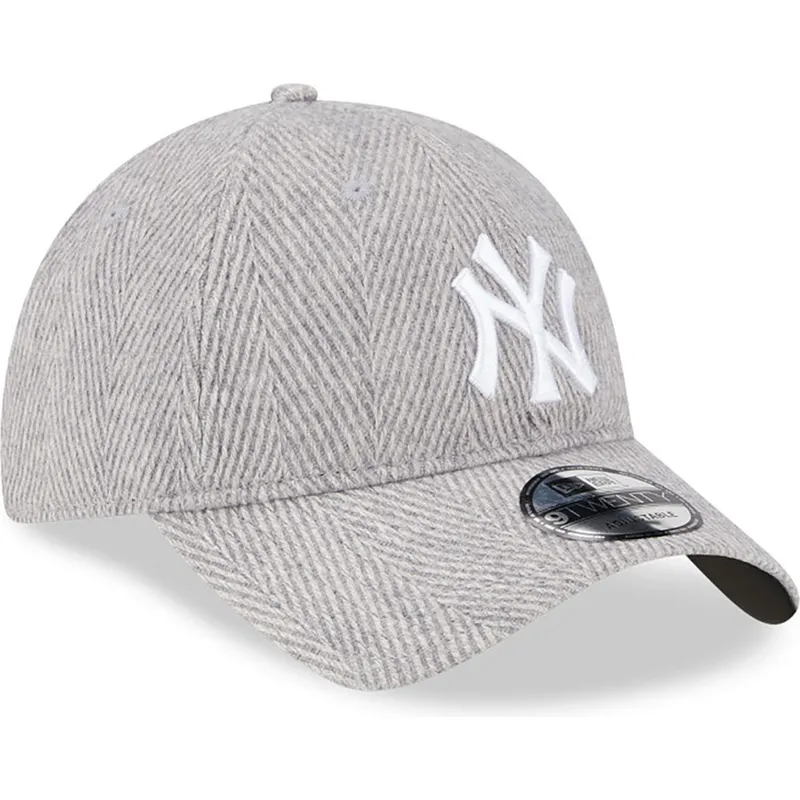 mutzen-gebogen-grau-verstellbares-band-9twenty-herringbone-der-new-york-yankees-mlb-von-new-era mutzen-gebogen-grau-verstellbares-band-9twenty-herringbone-der-new-york-yankees-mlb-von-new-era